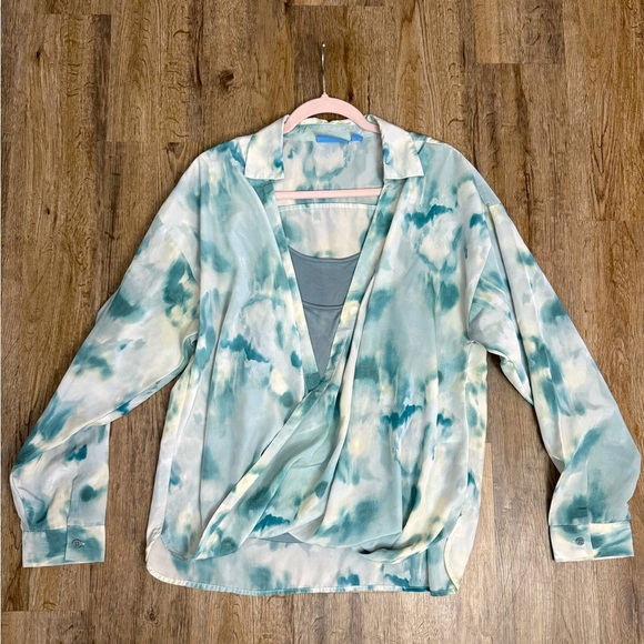 Simply Vera Wang • Wrap 2fer Long Sleeve Blouse - Picture 1 of 10